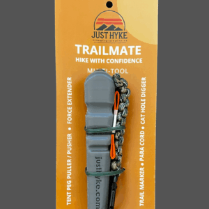 Timberline Trailmate – rugged grey multitool built for backcountry durability, with and camo paracord.