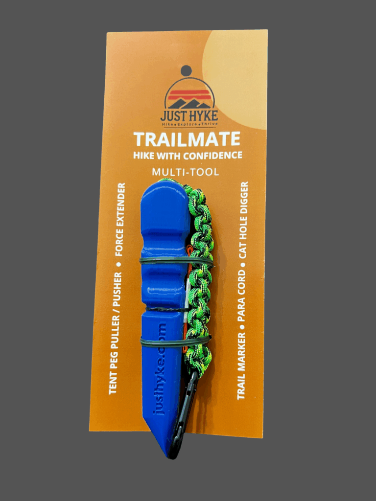 You build it with the Just Hyke Trailmate Classroom Kit. Kit comes with Trailmate base, paracord, carabiner and trailmarker ribbon