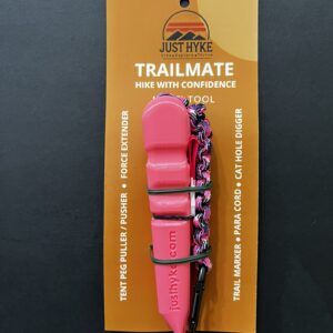 Wildflower Way Trailmate – pink and purple multitool symbolizing strength and joy, complete with braided paracord and carabiner.